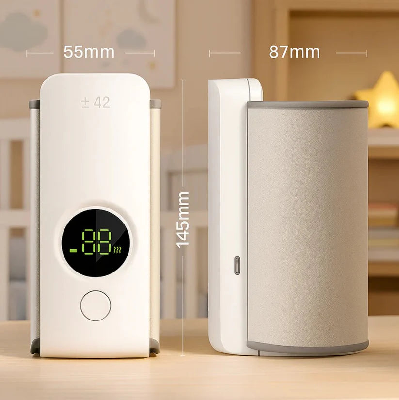 calentador de biberón, con pantalla de temperatura de 6 niveles y batería recargable